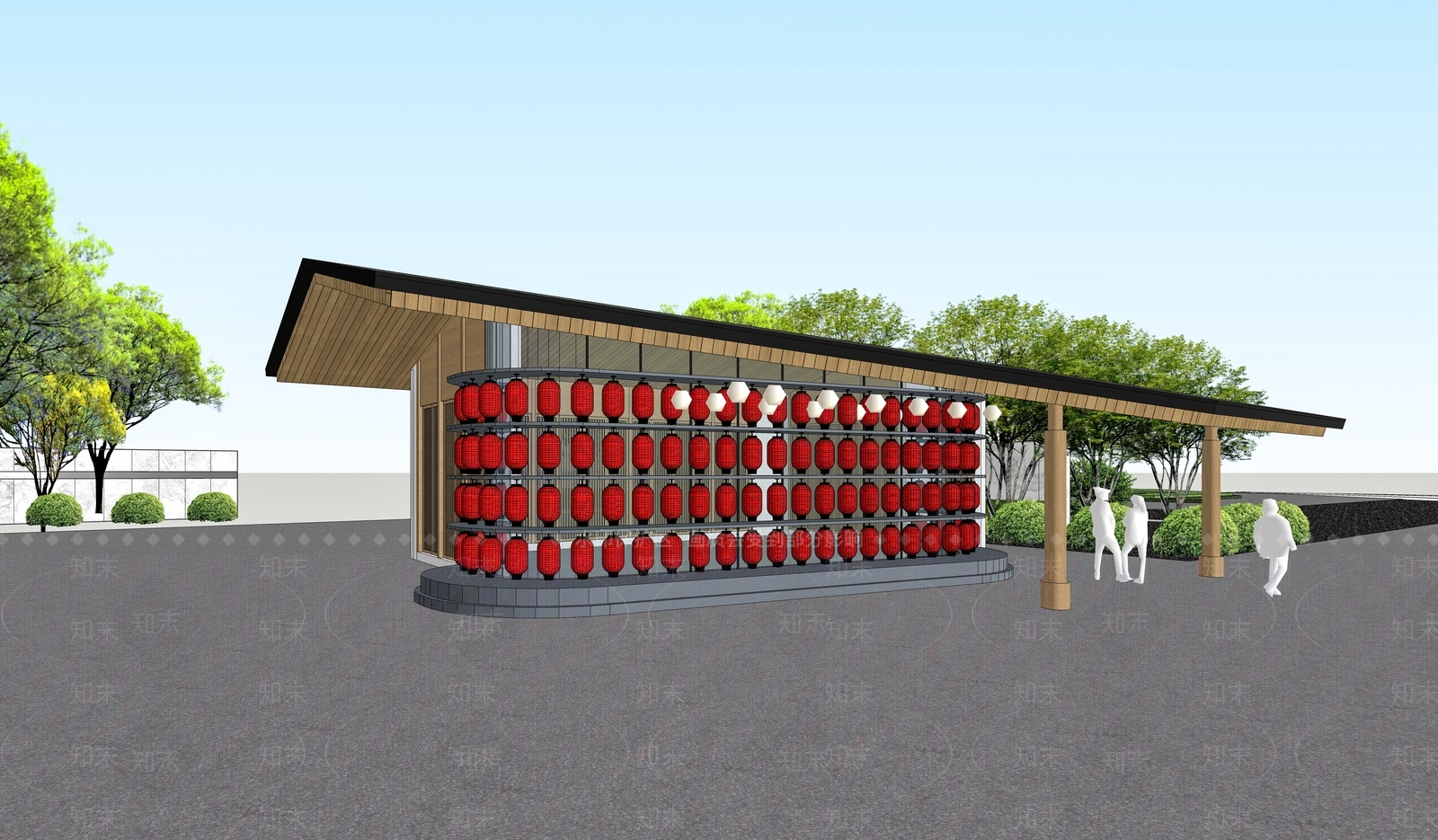 新中式中式小公建SU模型下载【ID:1185079826】