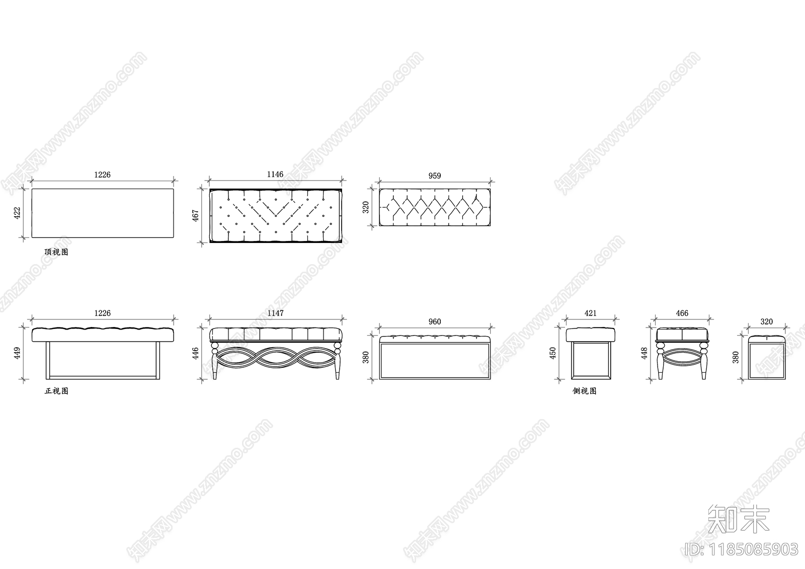 现代沙发施工图下载【ID:1185085903】