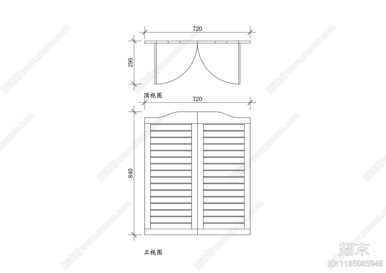 现代门cad施工图下载【ID:1185085946】