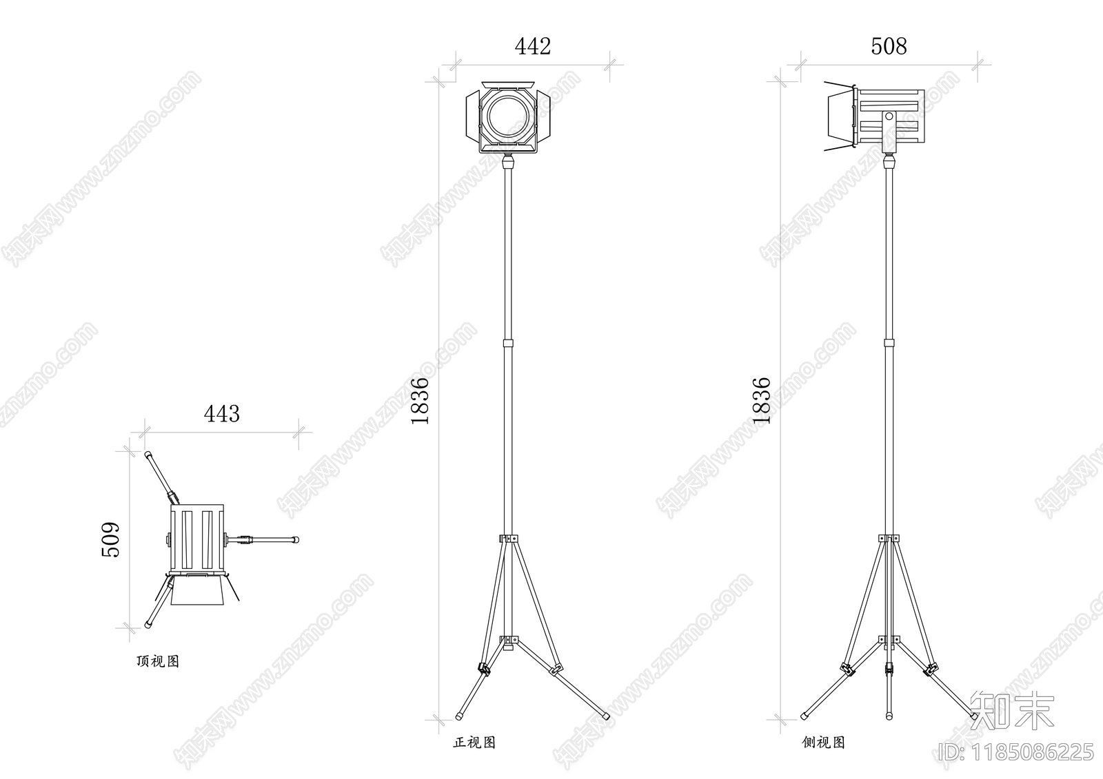 现代灯具图库施工图下载【ID:1185086225】