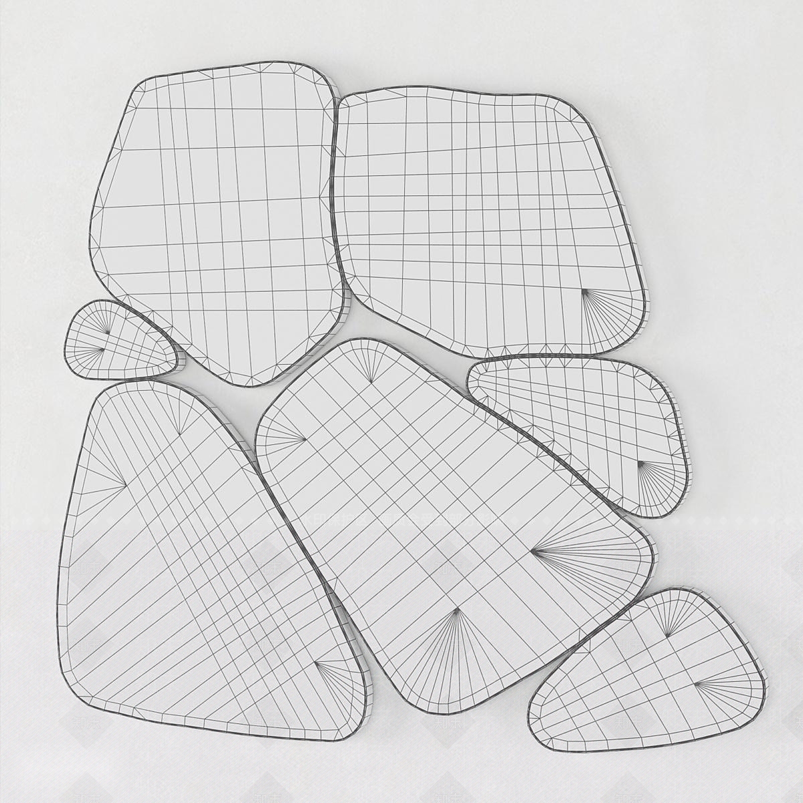 意式轻奢镜子3D模型下载【ID:1185086574】