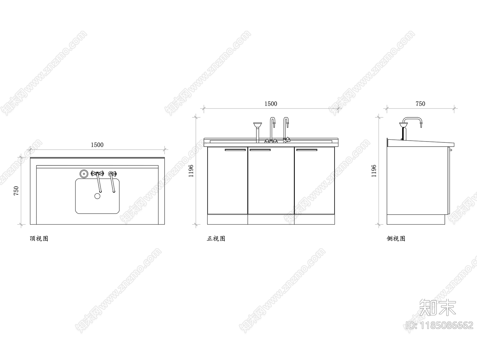 现代综合家具图库施工图下载【ID:1185086662】