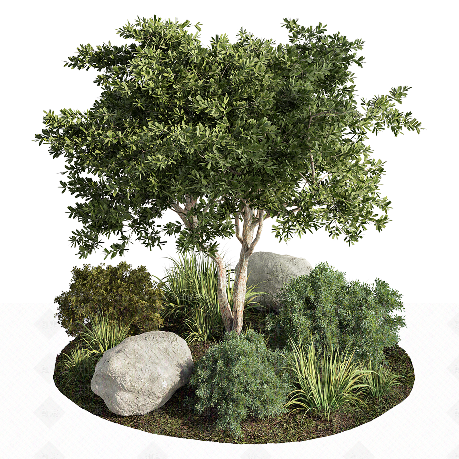 花草组合3D模型下载【ID:1185087141】
