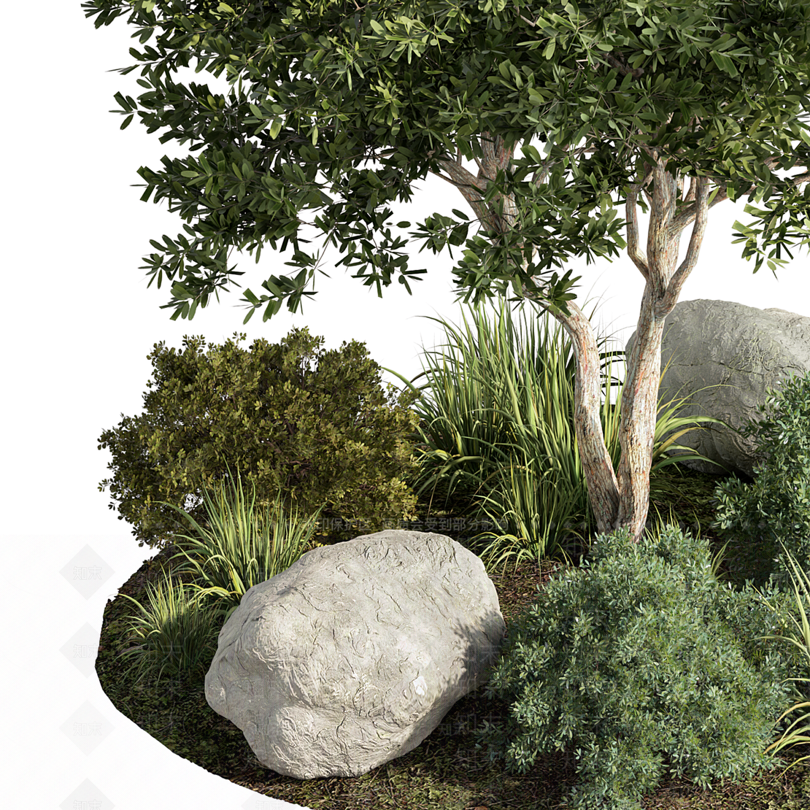 花草组合3D模型下载【ID:1185087141】