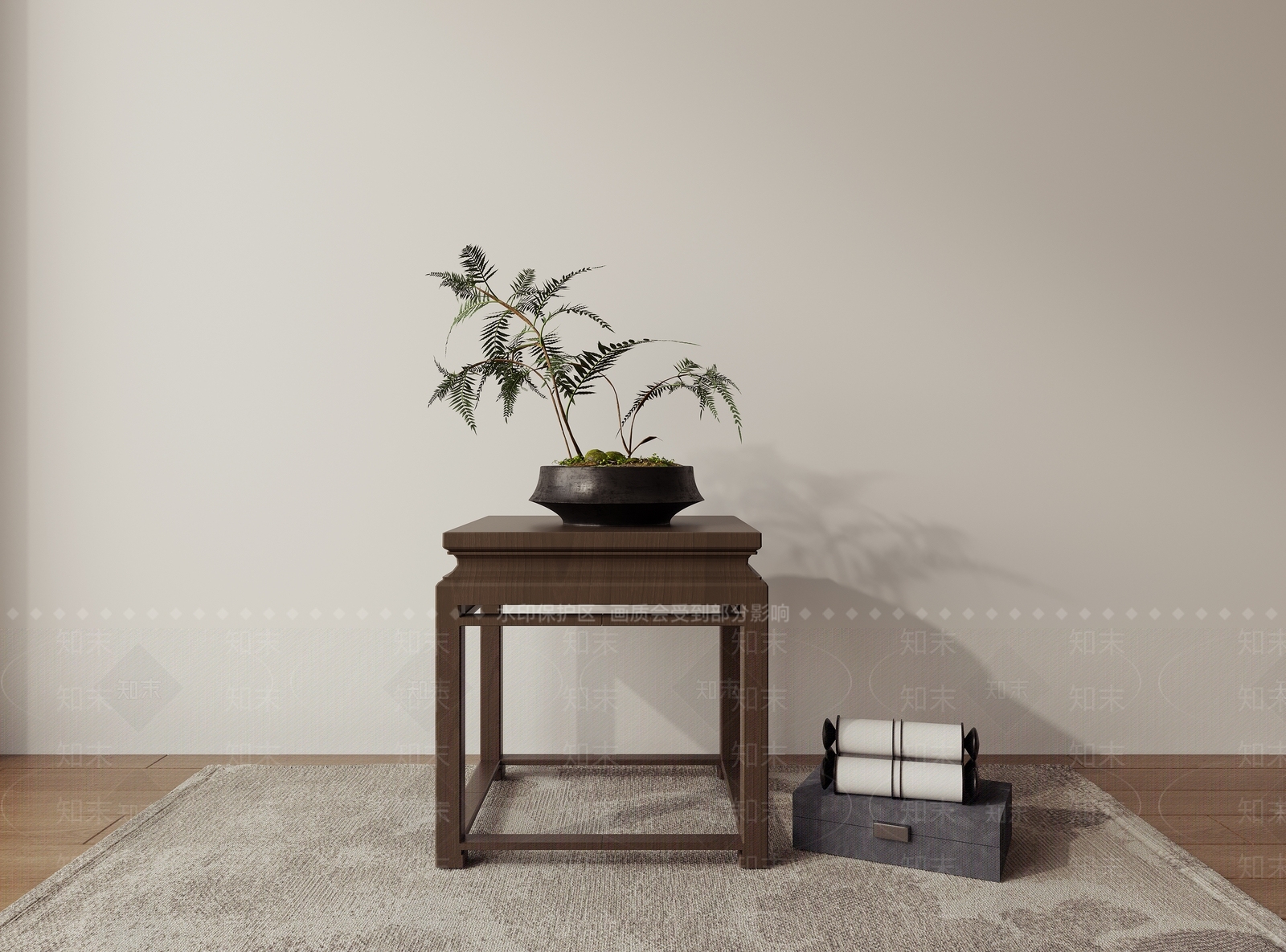 新中式中式边几3D模型下载【ID:1185087474】