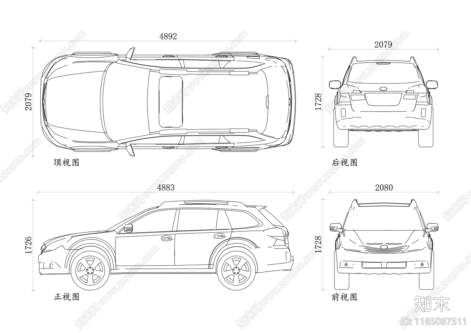 现代交通工具图库施工图下载【ID:1185087511】