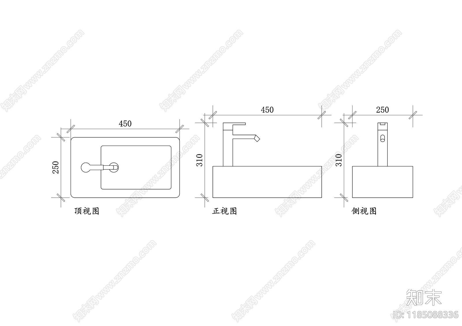 现代厨房设施施工图下载【ID:1185088336】