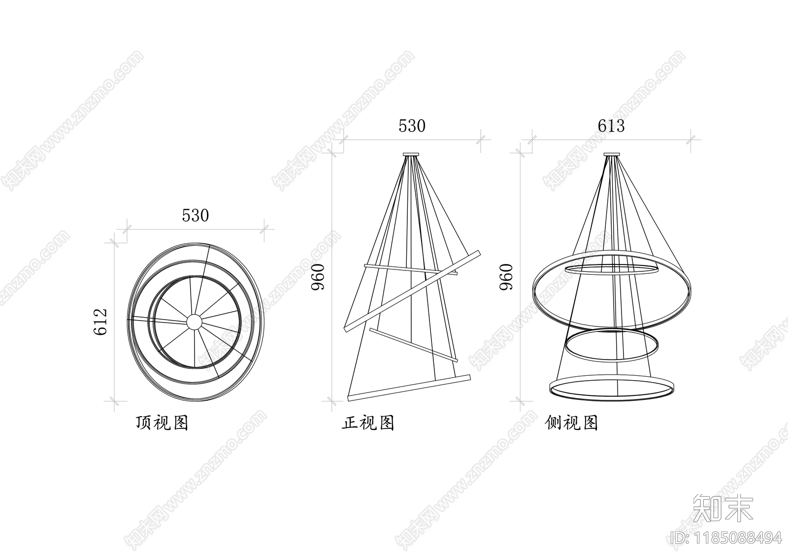 现代灯具图库施工图下载【ID:1185088494】