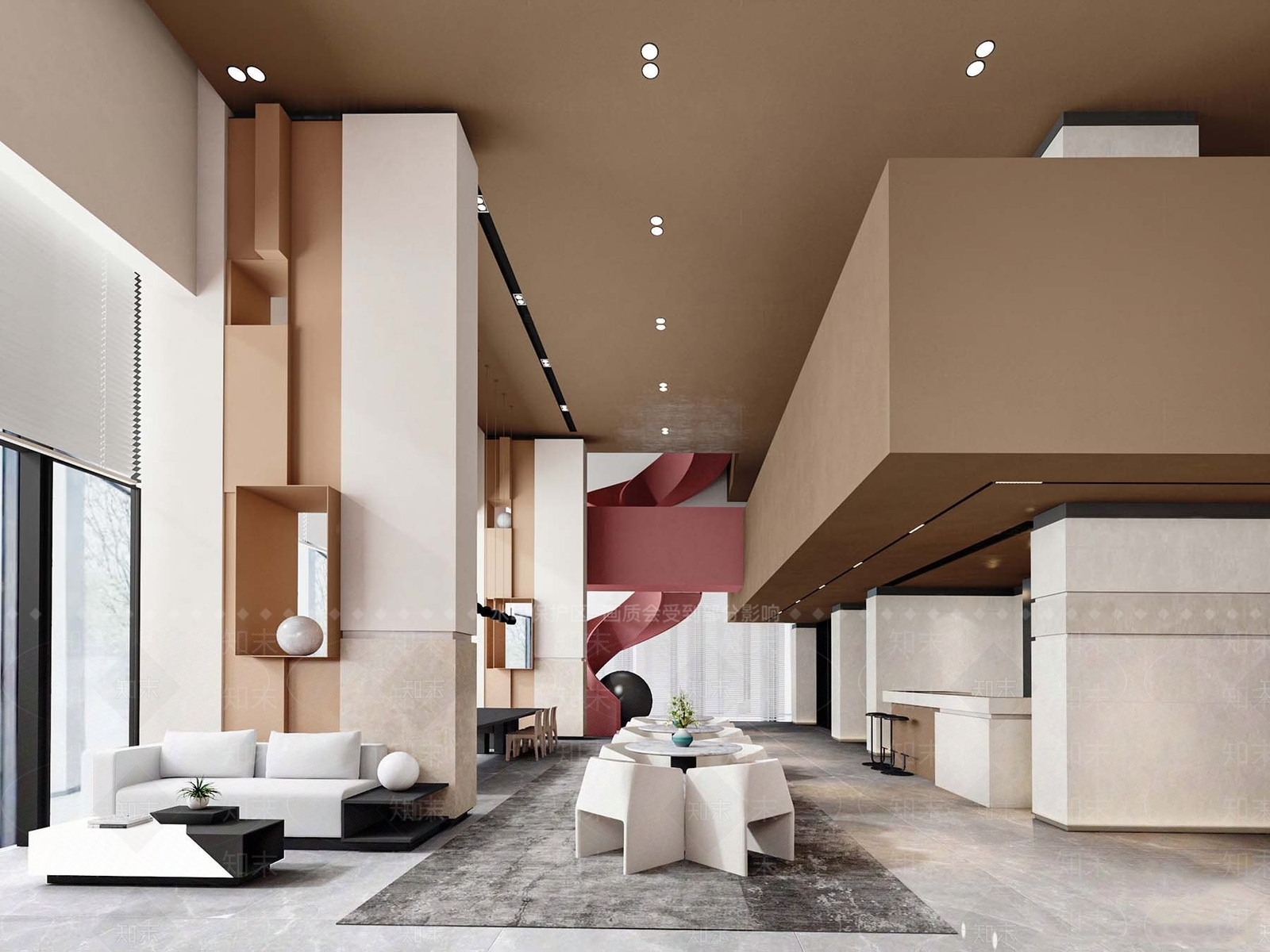 现代美发店3D模型下载【ID:1185092612】