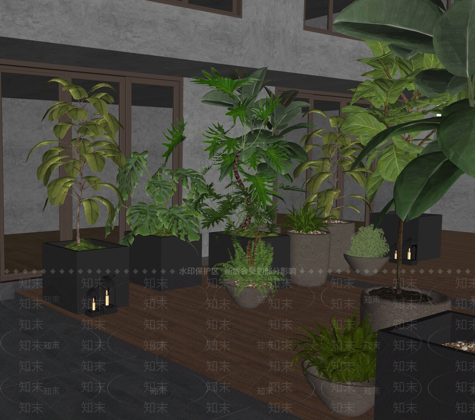 植物组合SU模型下载【ID:1185099181】