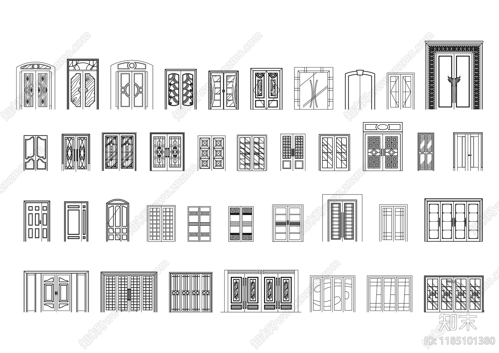 欧式门施工图下载【ID:1185101380】