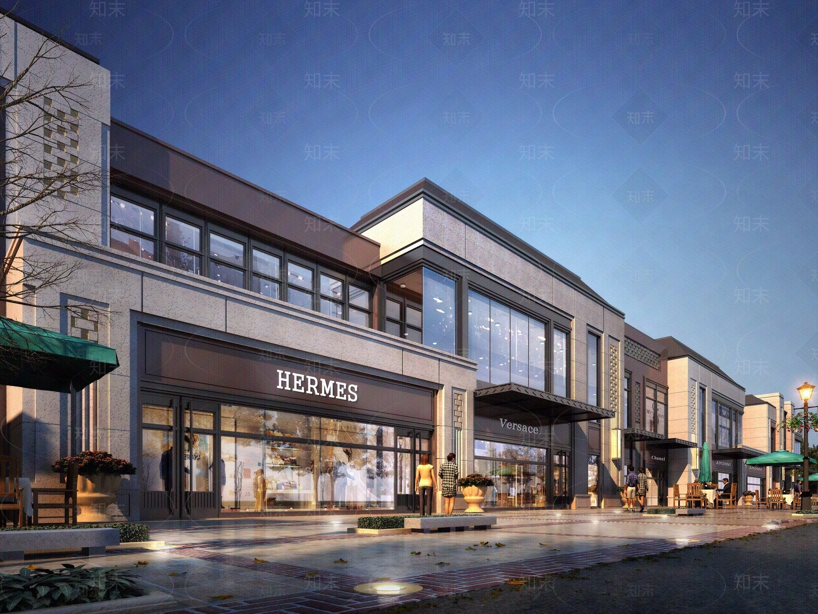 现代街道外景贴图下载【ID:1185113713】