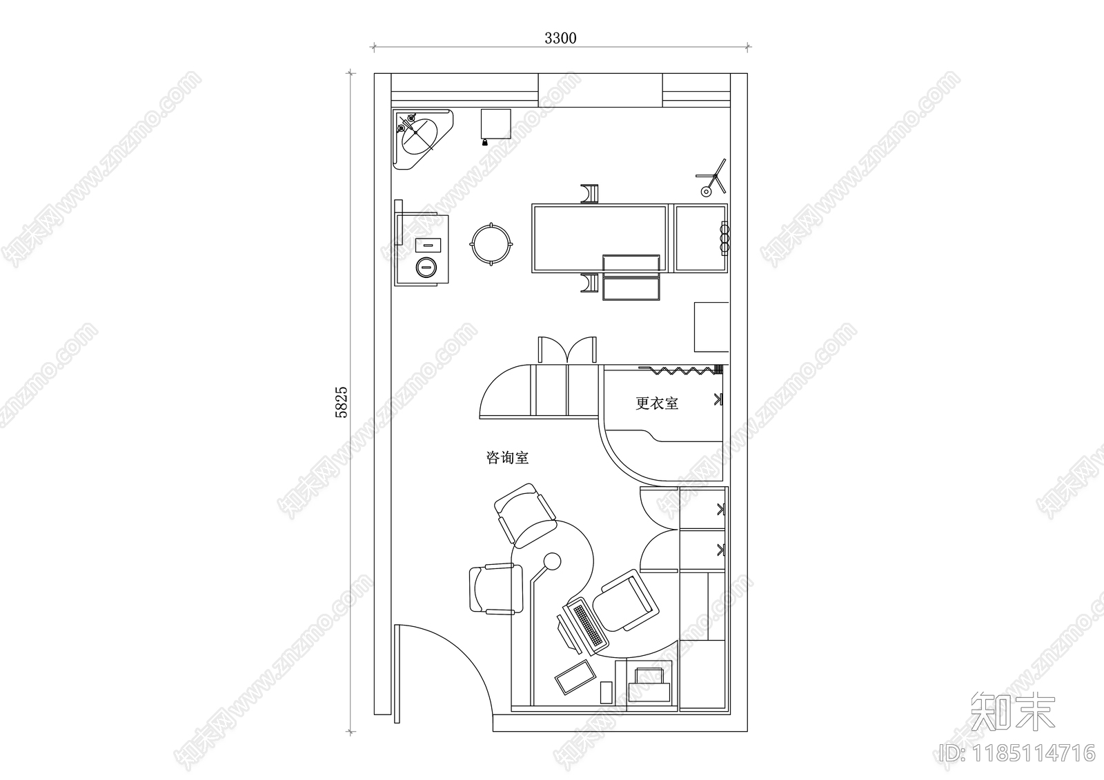 现代其他医疗空间施工图下载【ID:1185114716】