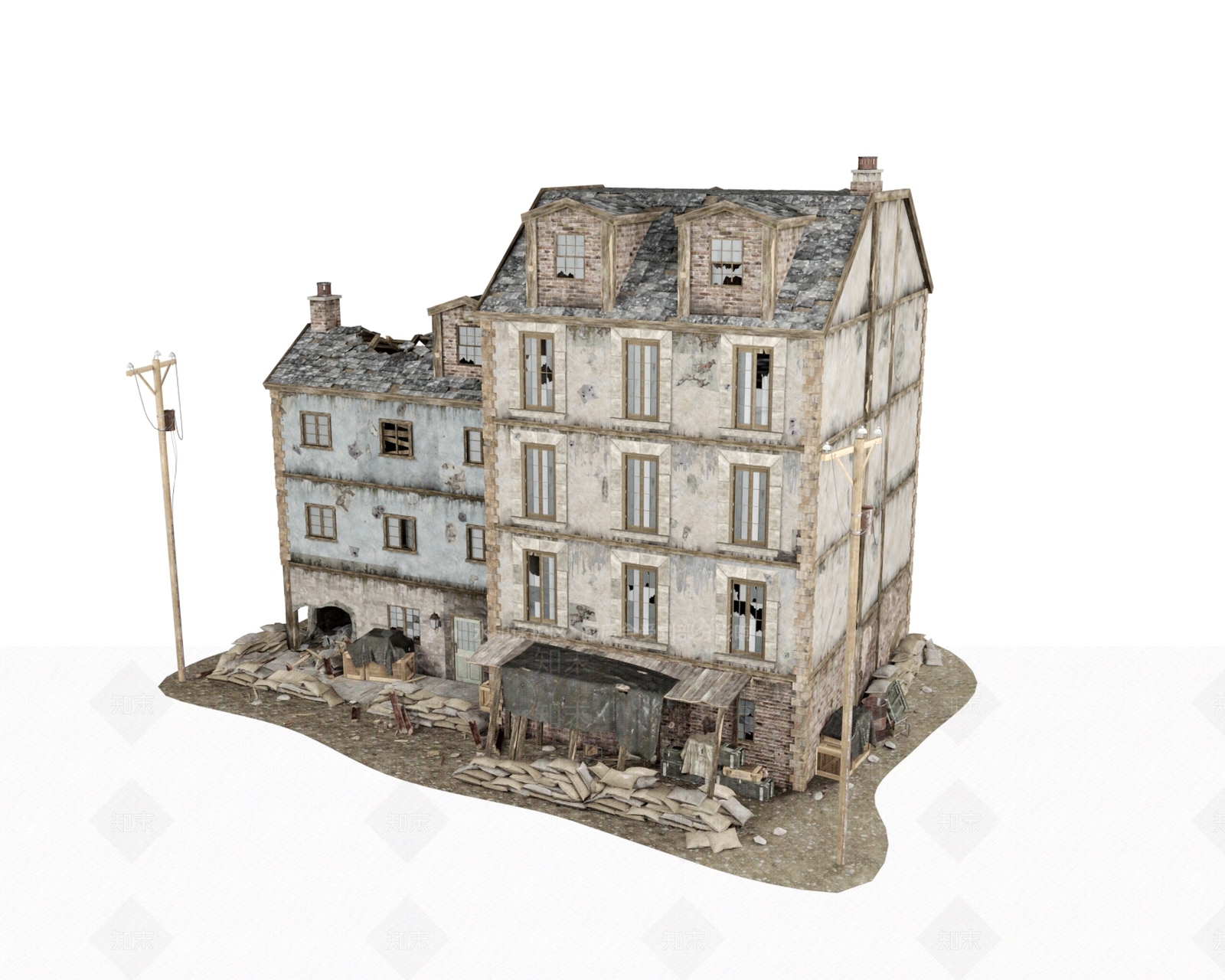 现代艺术风格建筑3D模型下载【ID:1185114753】