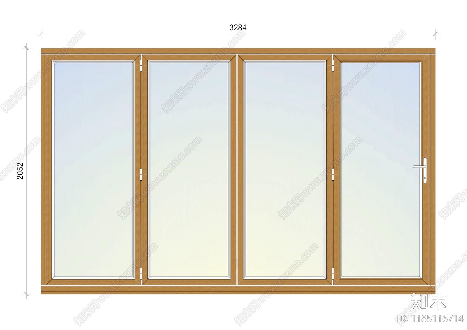 现代综合门窗施工图下载【ID:1185116714】