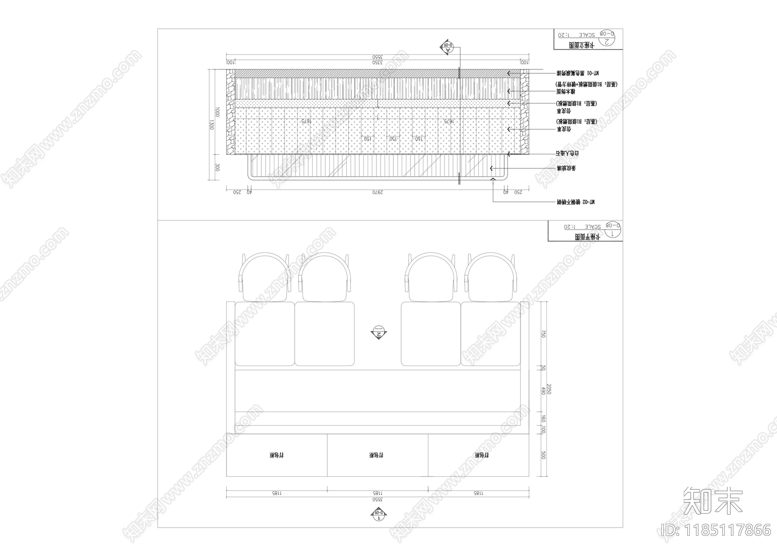 现代家具节点详图施工图下载【ID:1185117866】