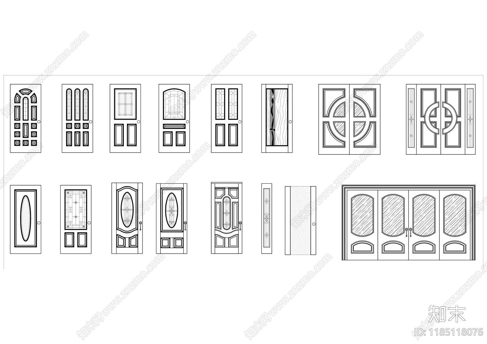 欧式门施工图下载【ID:1185118076】