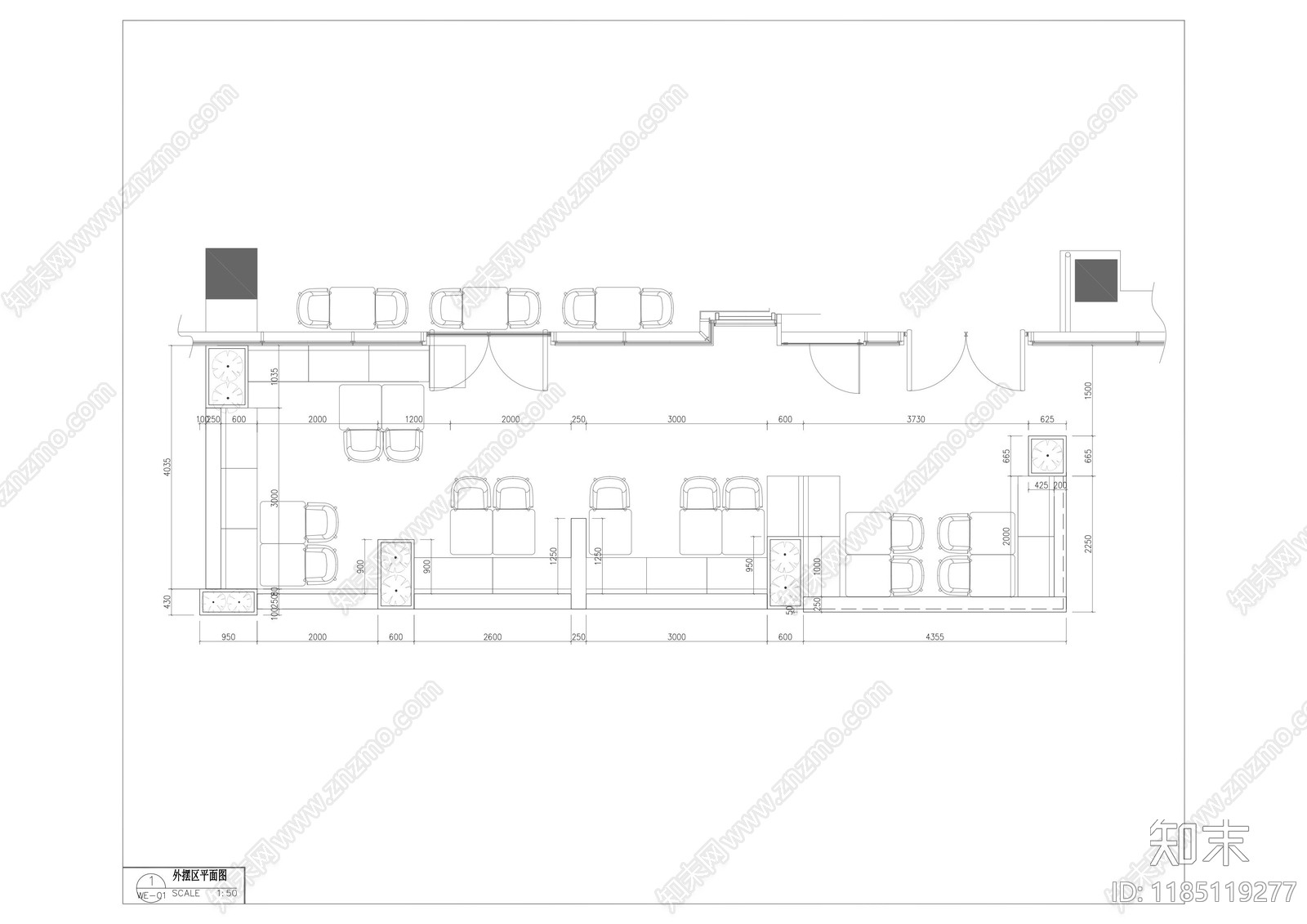 现代其他餐饮空间cad施工图下载【ID:1185119277】