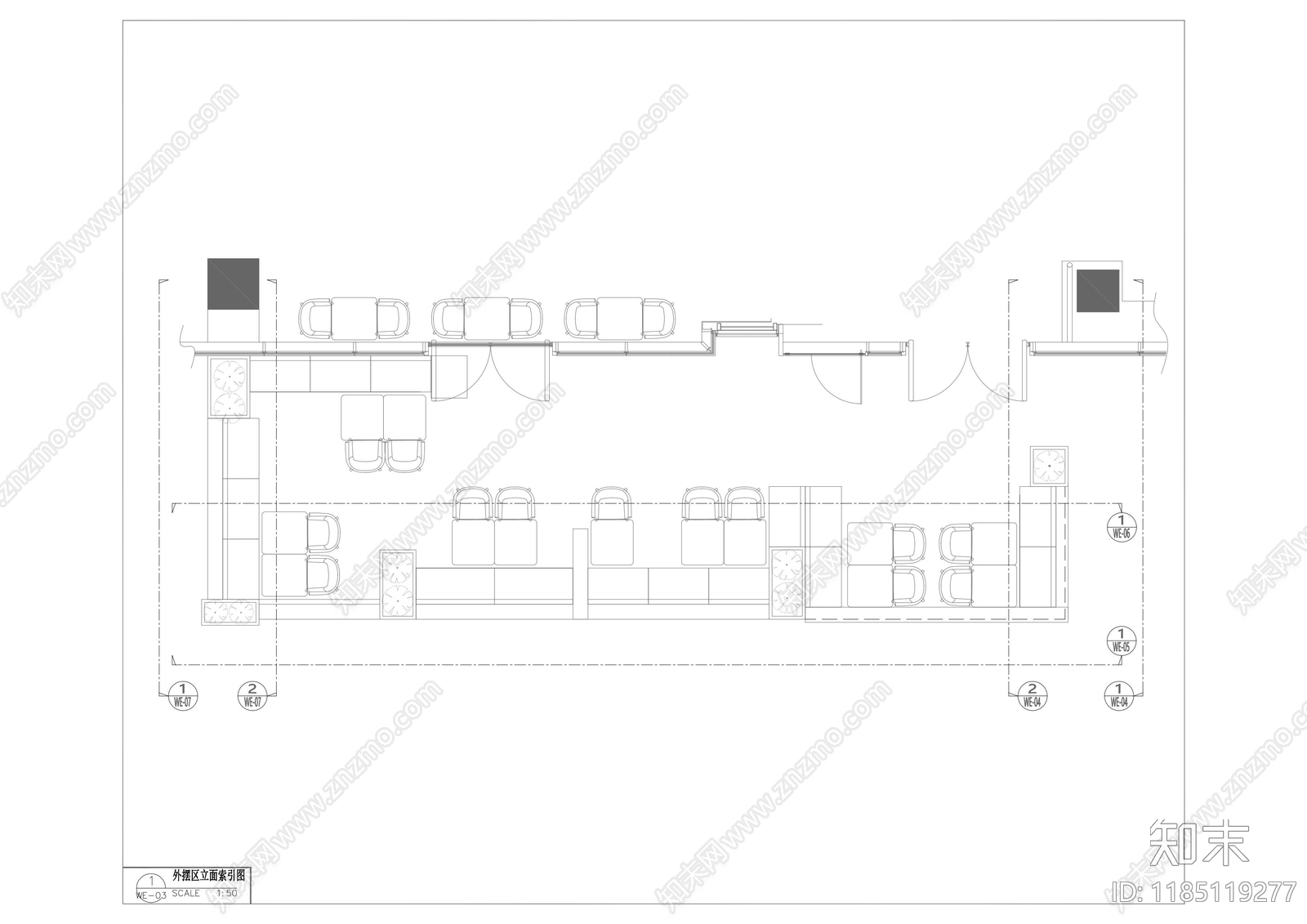 现代其他餐饮空间cad施工图下载【ID:1185119277】