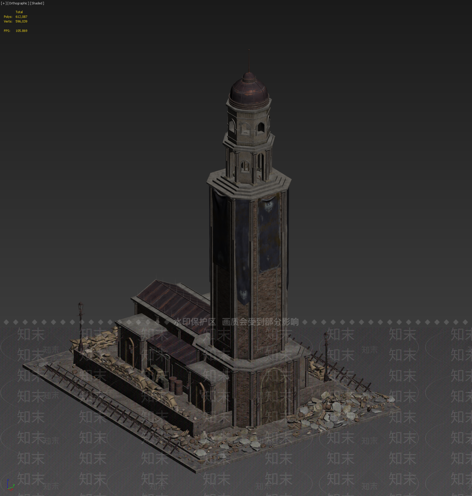 现代艺术风格建筑3D模型下载【ID:1185119425】