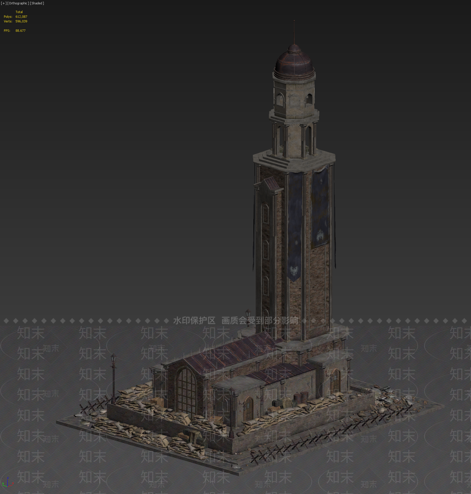 现代艺术风格建筑3D模型下载【ID:1185119425】