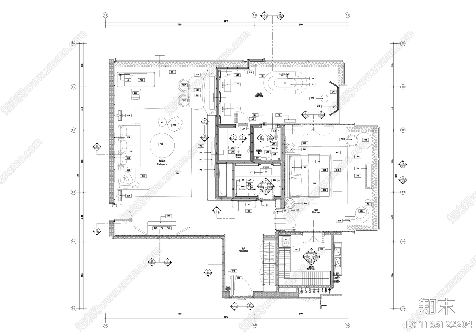 工装平面图施工图下载【ID:1185122204】