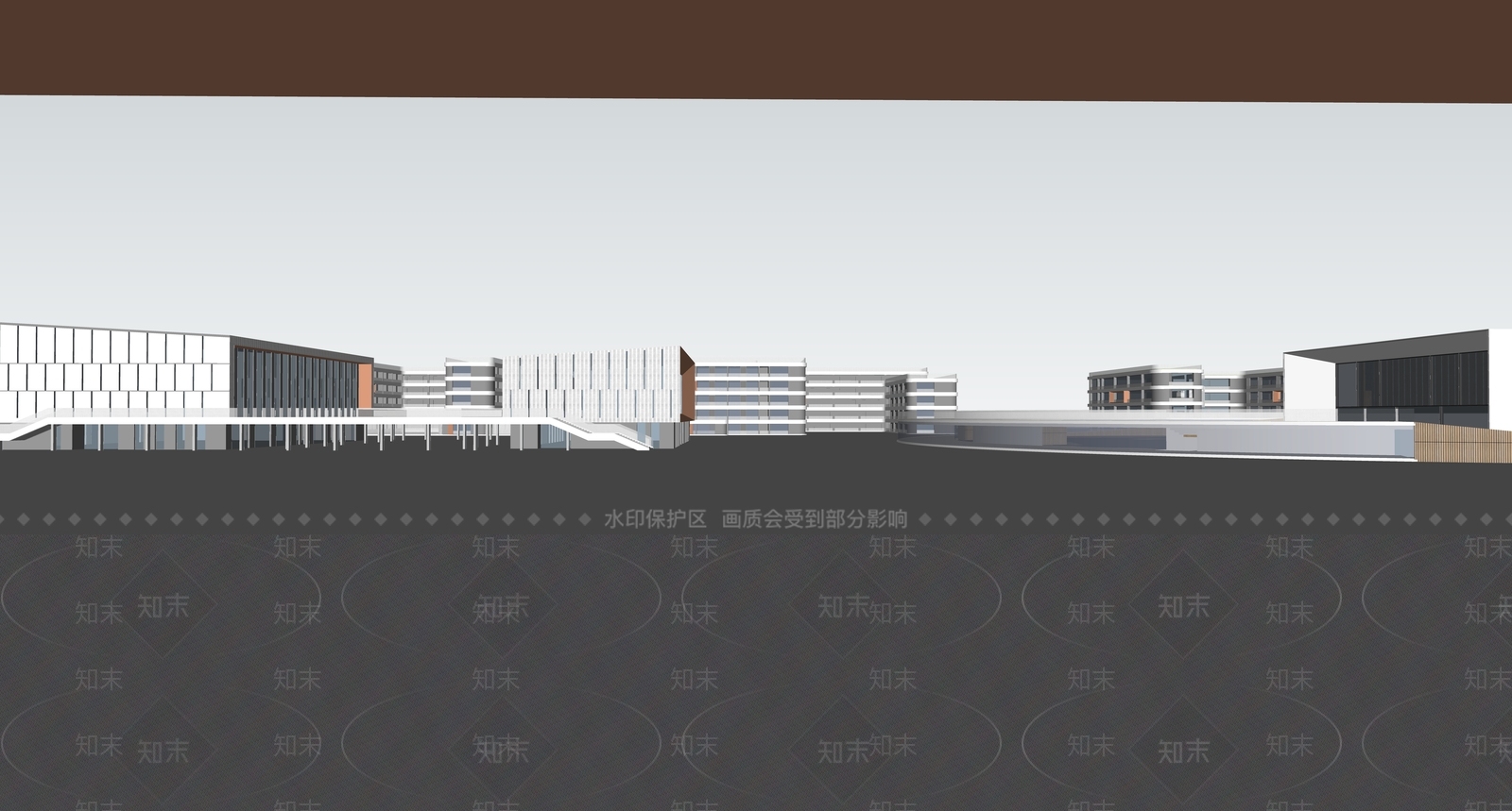 现代学校建筑SU模型下载【ID:1185125387】