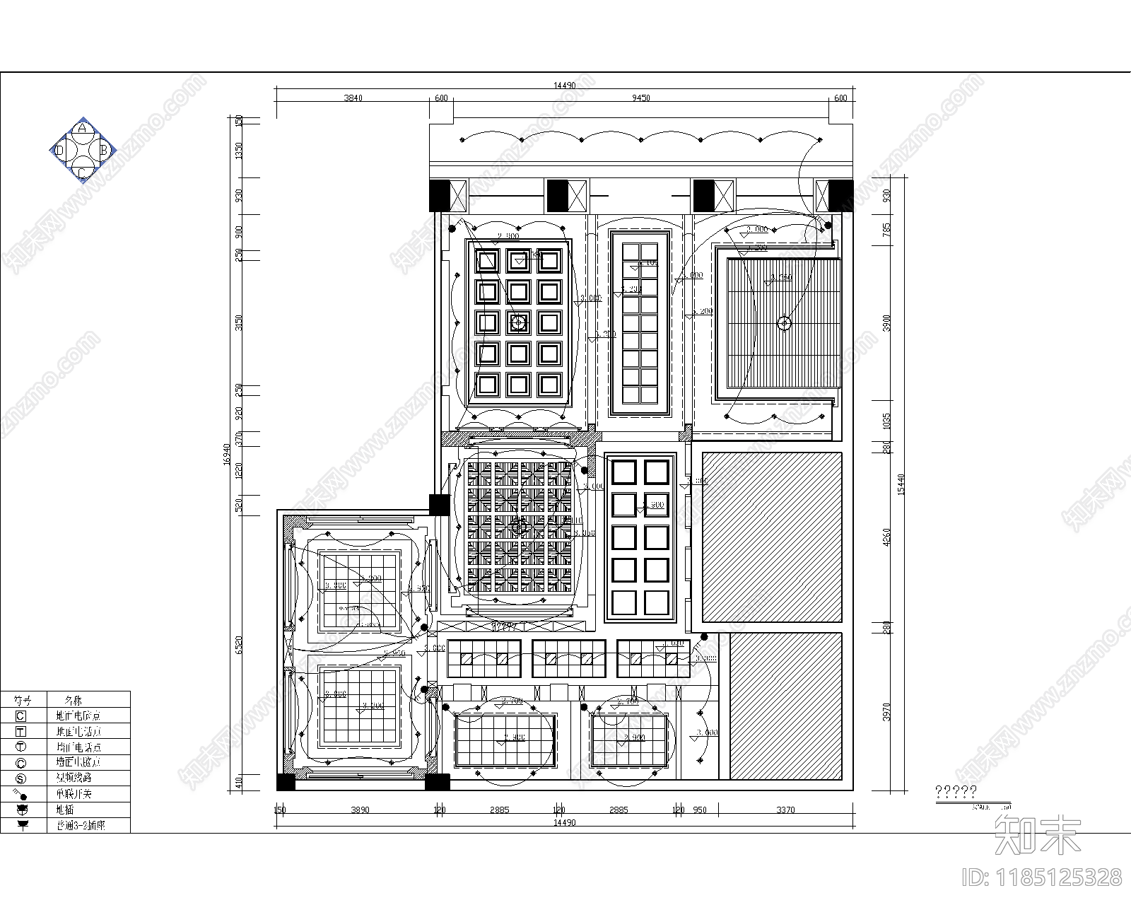 现代其他商业空间cad施工图下载【ID:1185125328】