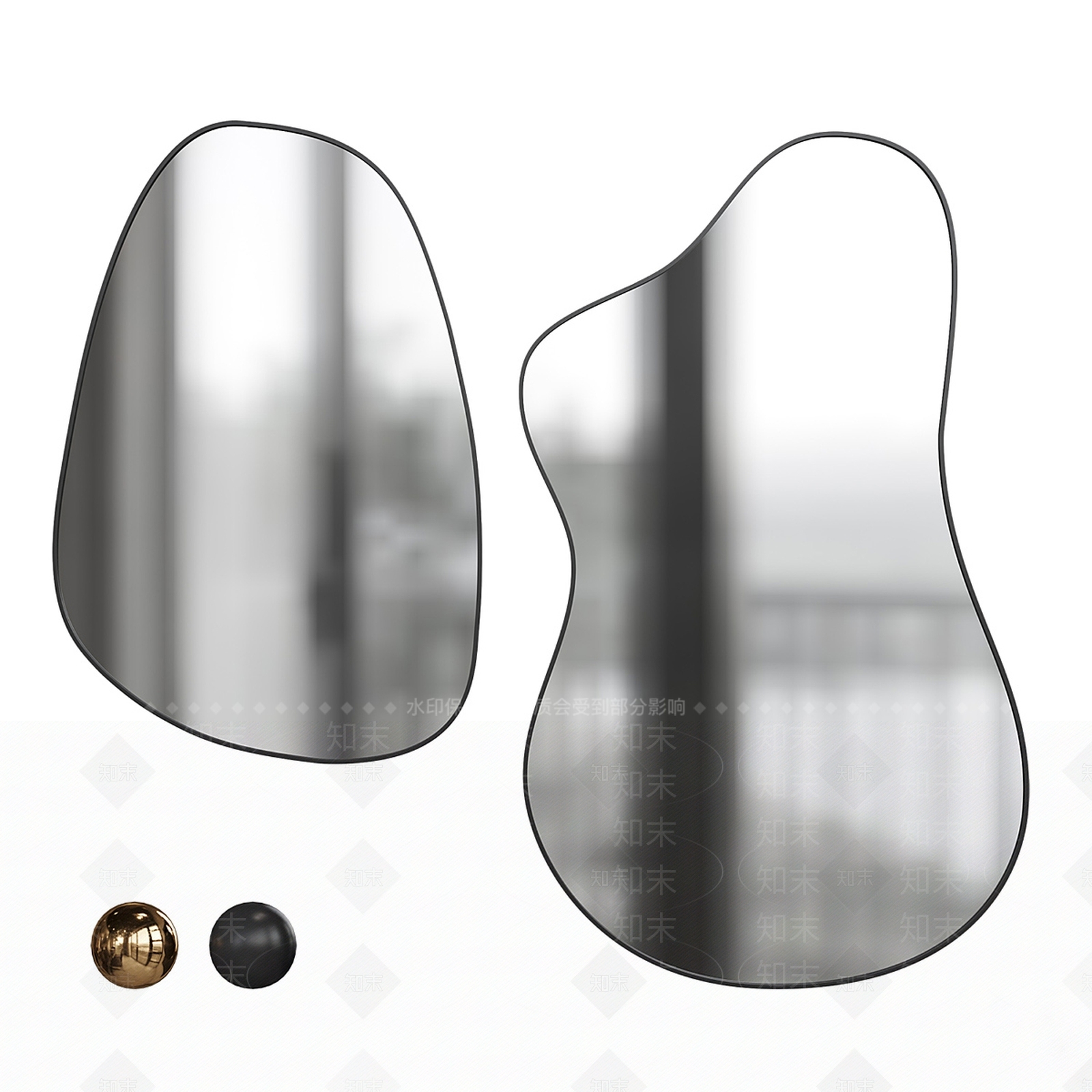 现代欧式镜子3D模型下载【ID:1185148224】