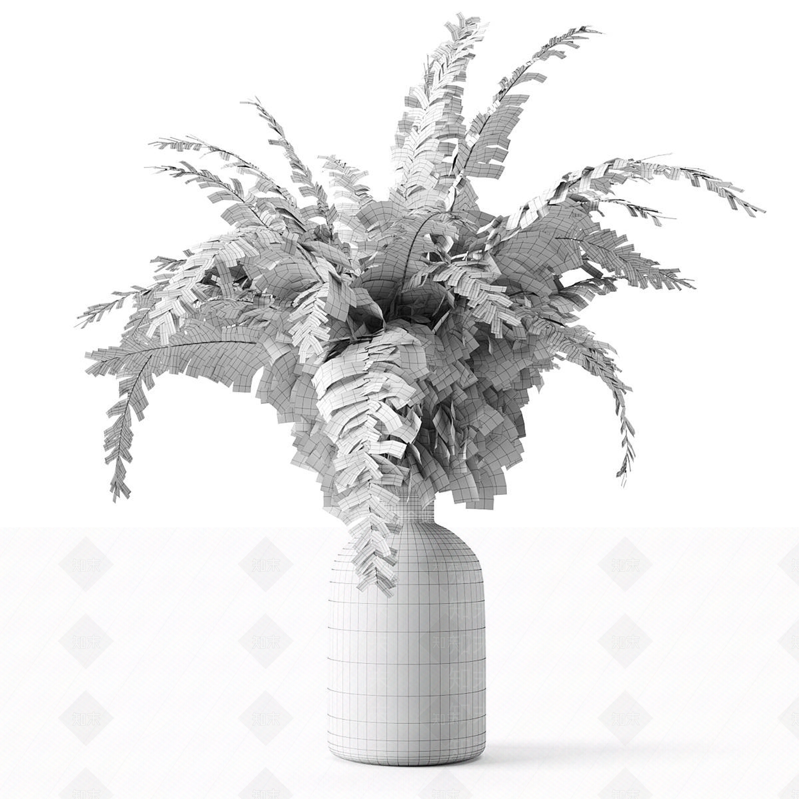 侘寂中古花艺3D模型下载【ID:1185151933】