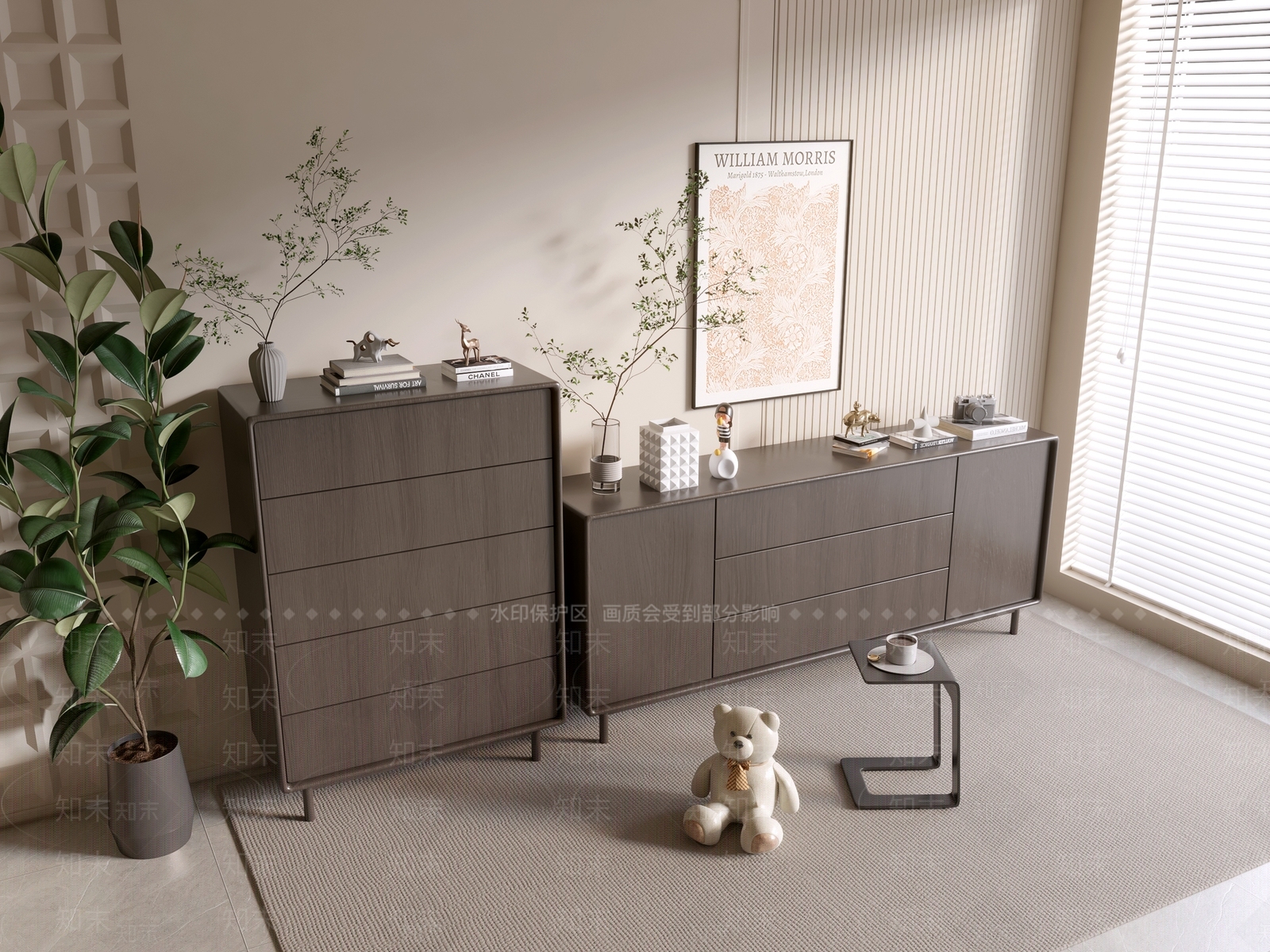 现代轻奢斗柜SU模型下载【ID:1185153361】