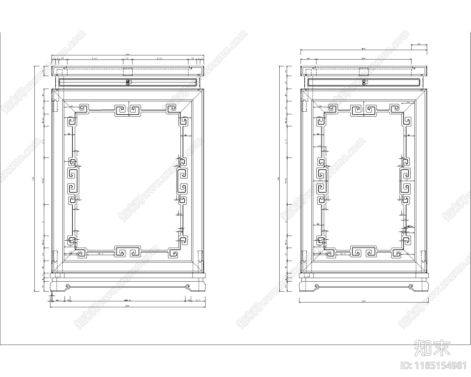新中式中式综合家具图库施工图下载【ID:1185154981】