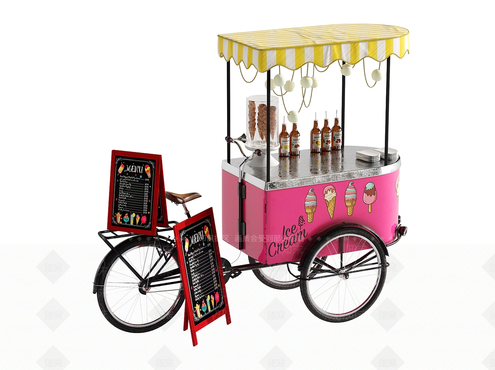 餐车SU模型下载【ID:1185155318】