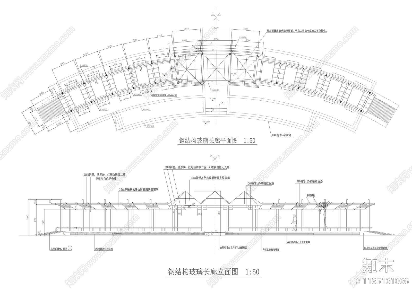 原木简约亭子cad施工图下载【ID:1185161066】