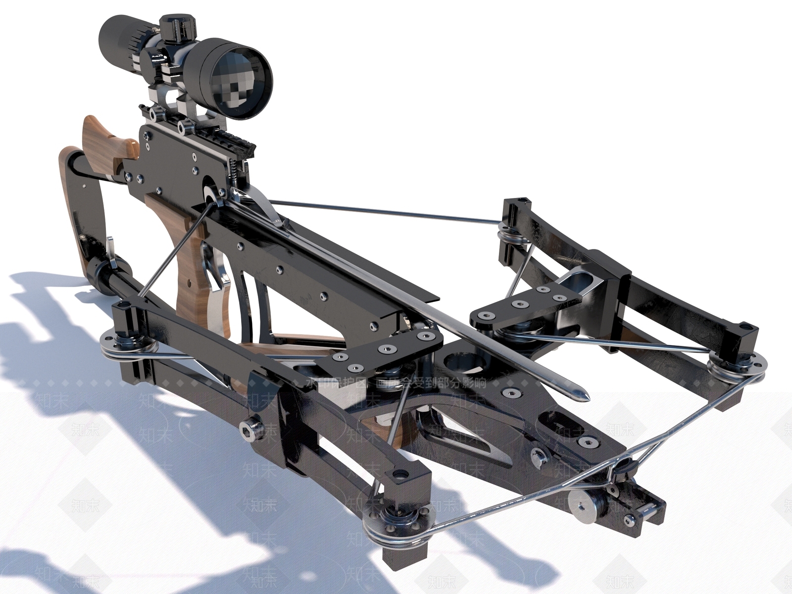 现代风格手弩3D模型下载【ID:1185168445】