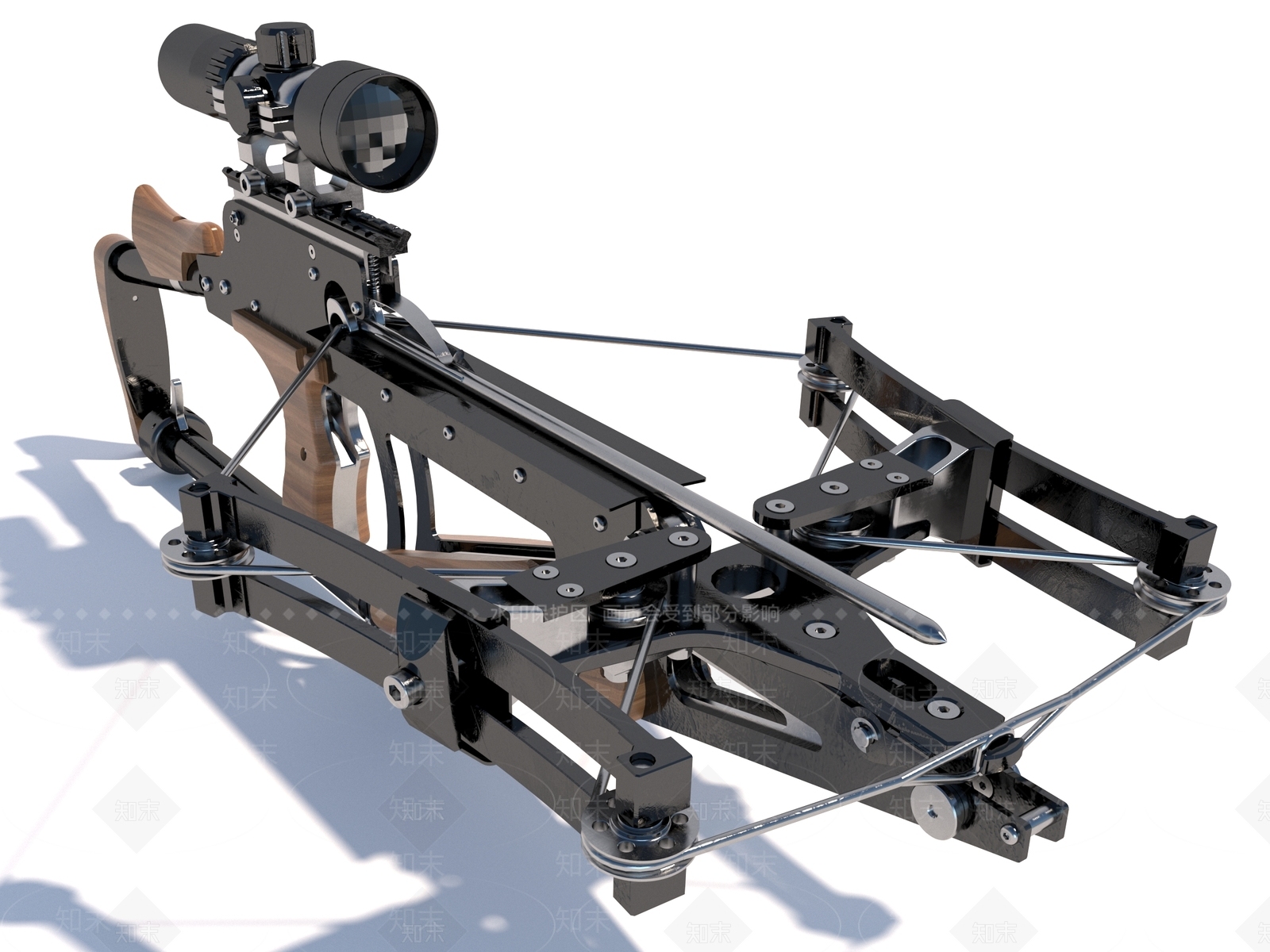 现代风格手弩3D模型下载【ID:1185168445】