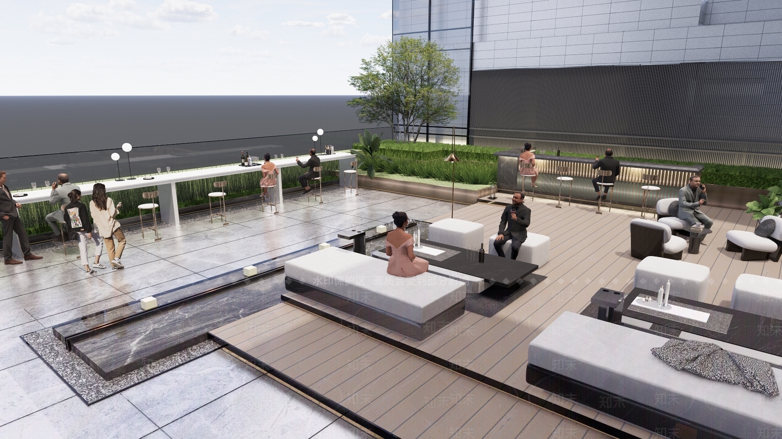 现代办公景观SU模型下载【ID:1185168744】