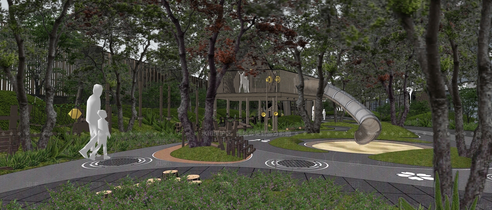 现代儿童游乐区SU模型下载【ID:1185174721】