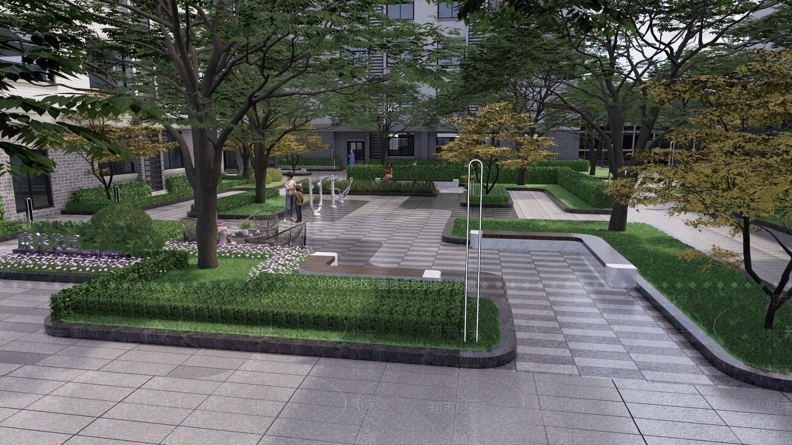 现代办公景观SU模型下载【ID:1185175673】