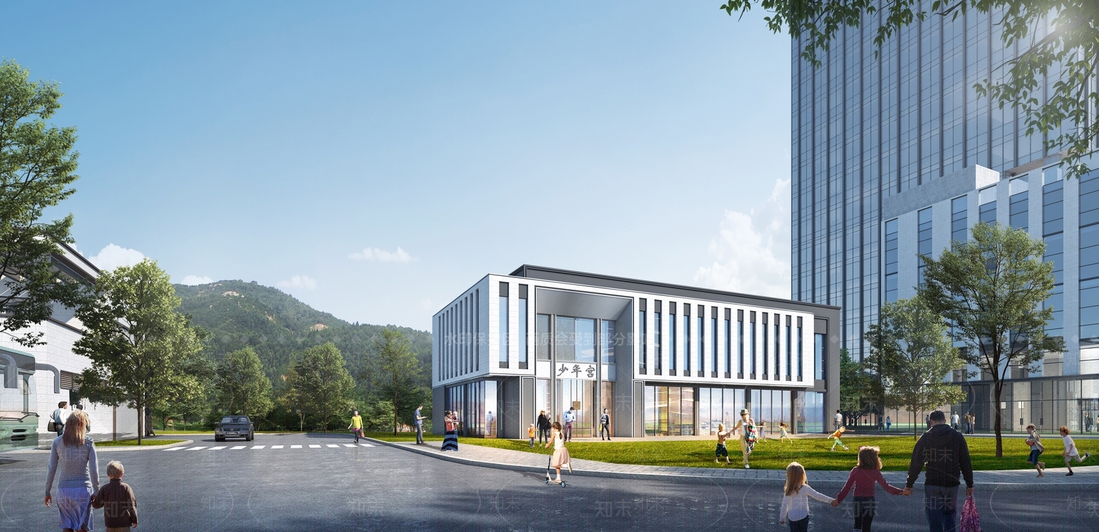 现代小公建SU模型下载【ID:1185402900】