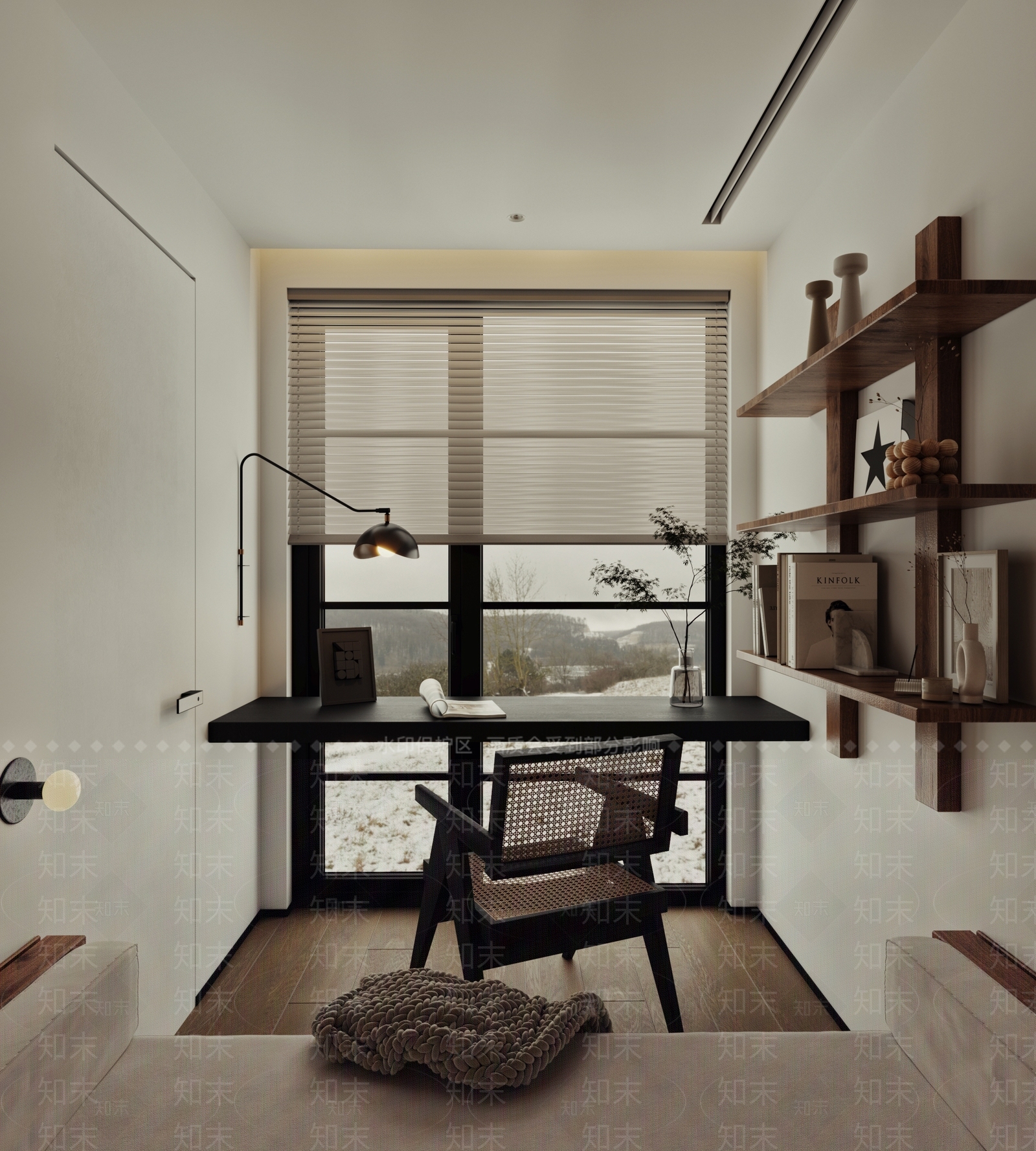 现代有一个任性的书房3D模型下载【ID:1185209914】