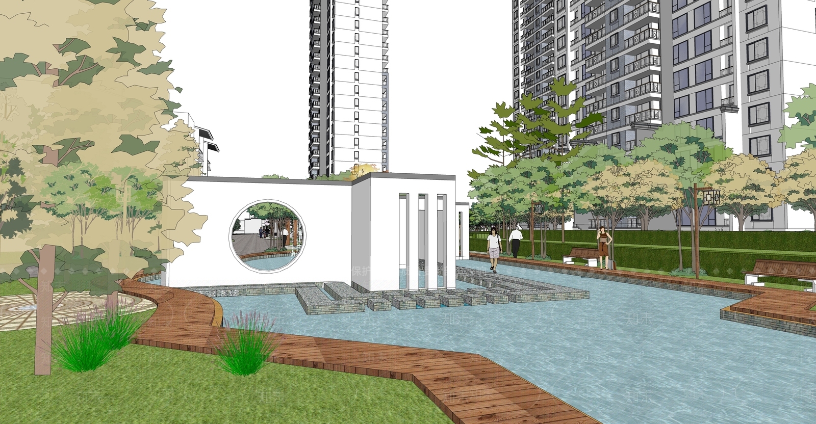 中式多层住宅SU模型下载【ID:1185211844】