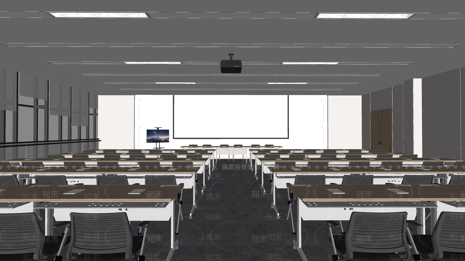 现代教室SU模型下载【ID:1185213742】