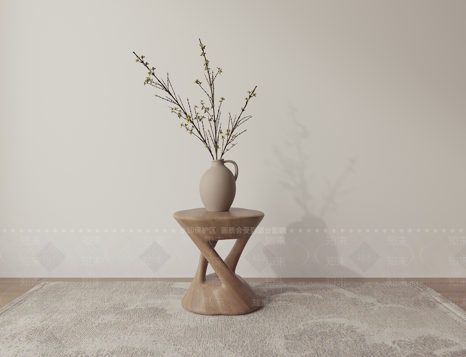 新中式中式边几3D模型下载【ID:1185215854】