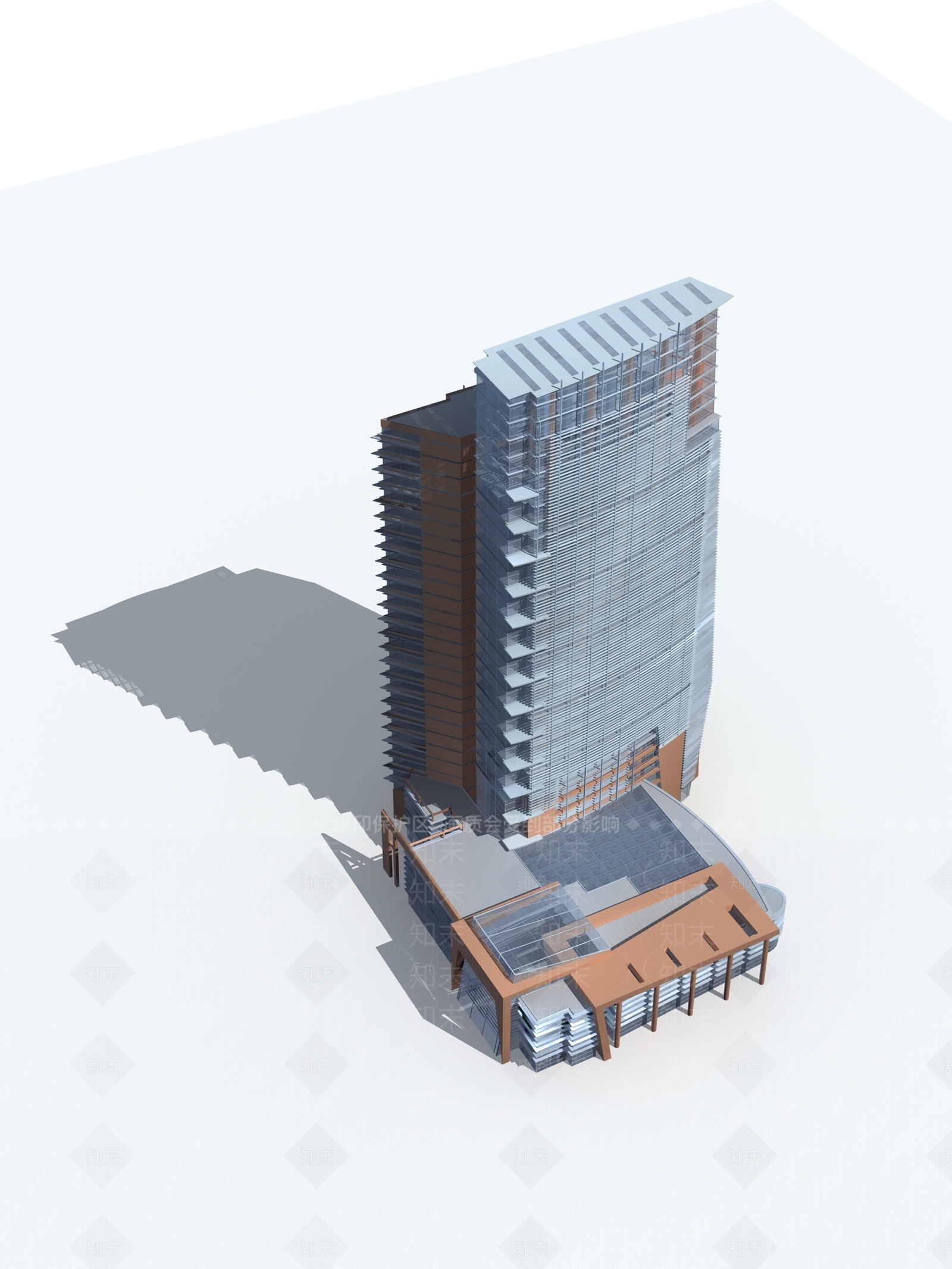 现代商业街3D模型下载【ID:1185538441】