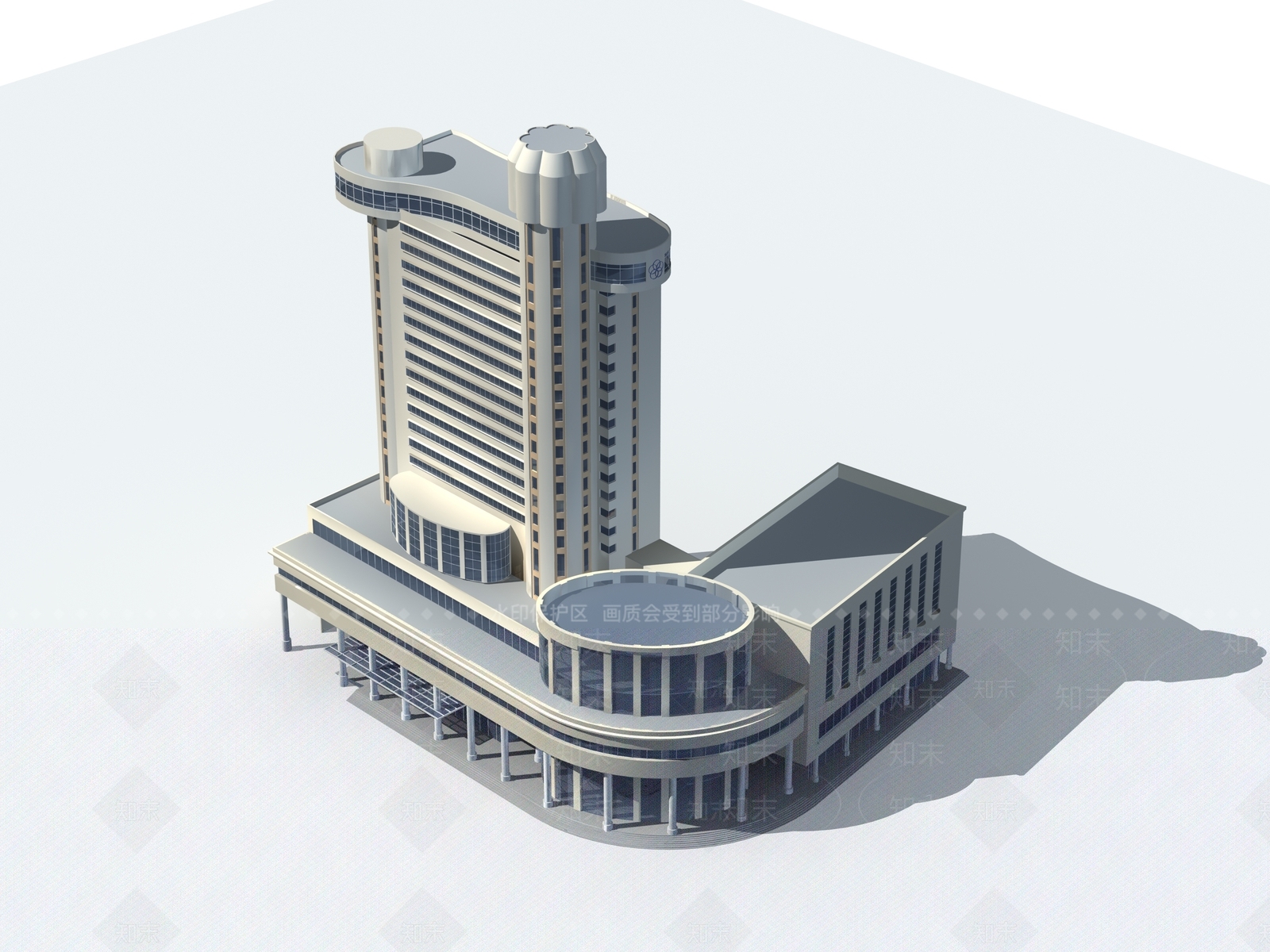 现代艺术风格建筑3D模型下载【ID:1185513460】