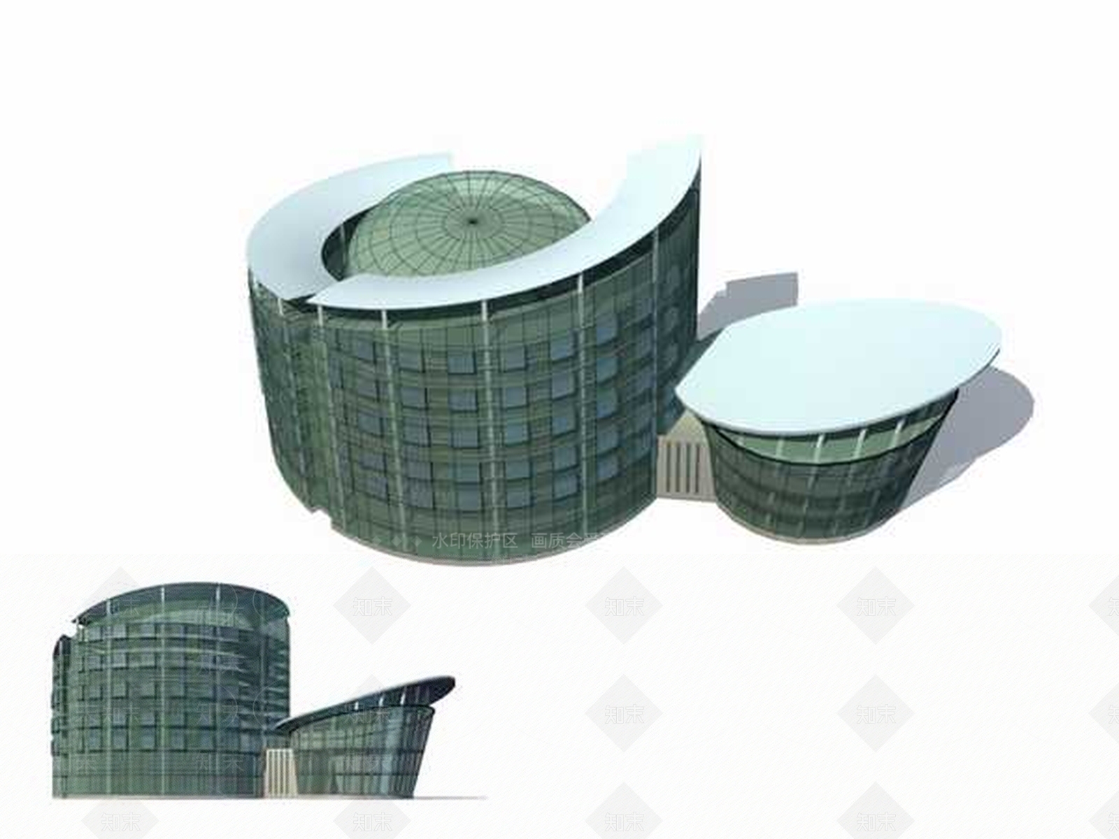 现代商业街3D模型下载【ID:1185601764】