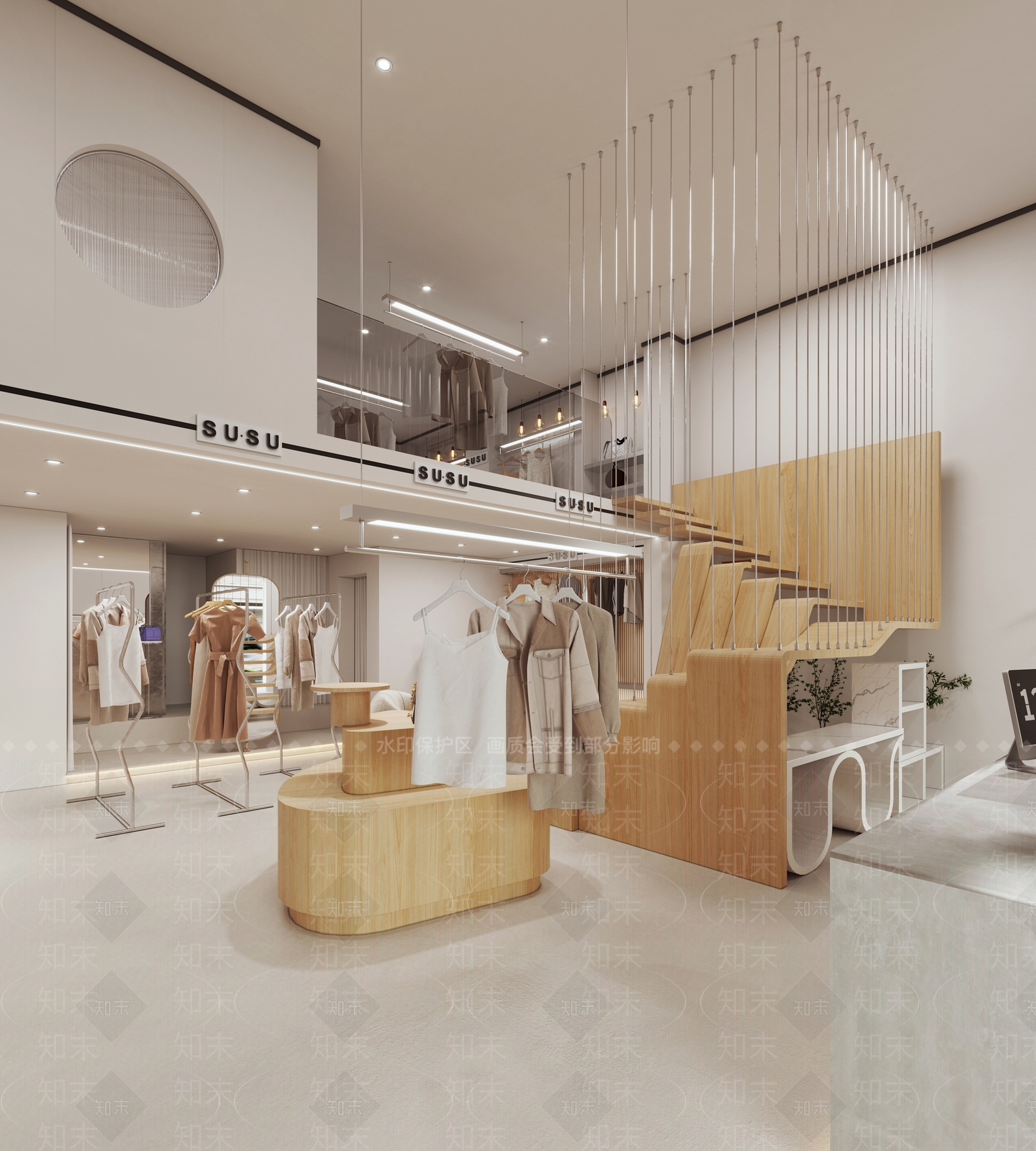 现代服装店3D模型下载【ID:1185220161】