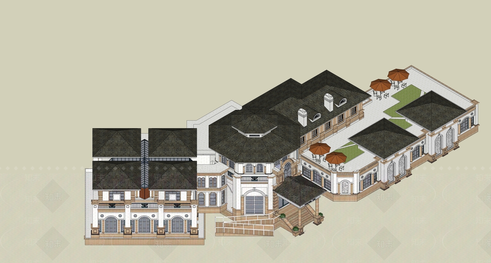 现代其他商业建筑SU模型下载【ID:1185225946】