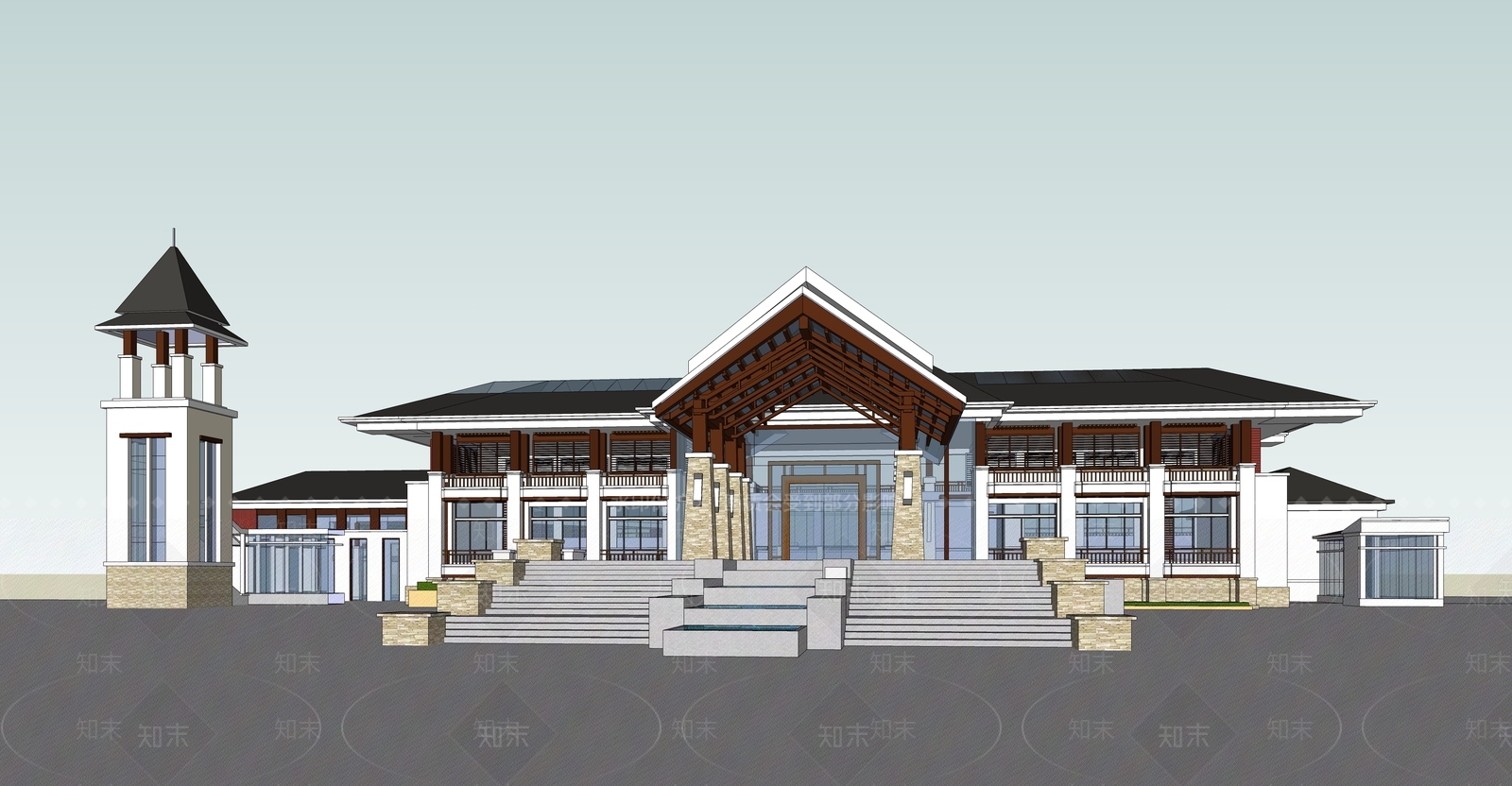现代其他商业建筑SU模型下载【ID:1185227685】